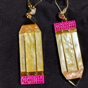 Betsy Johnson Pencil Earrings